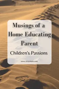 Musings of a Home Educating Parent, Children’s Passions 