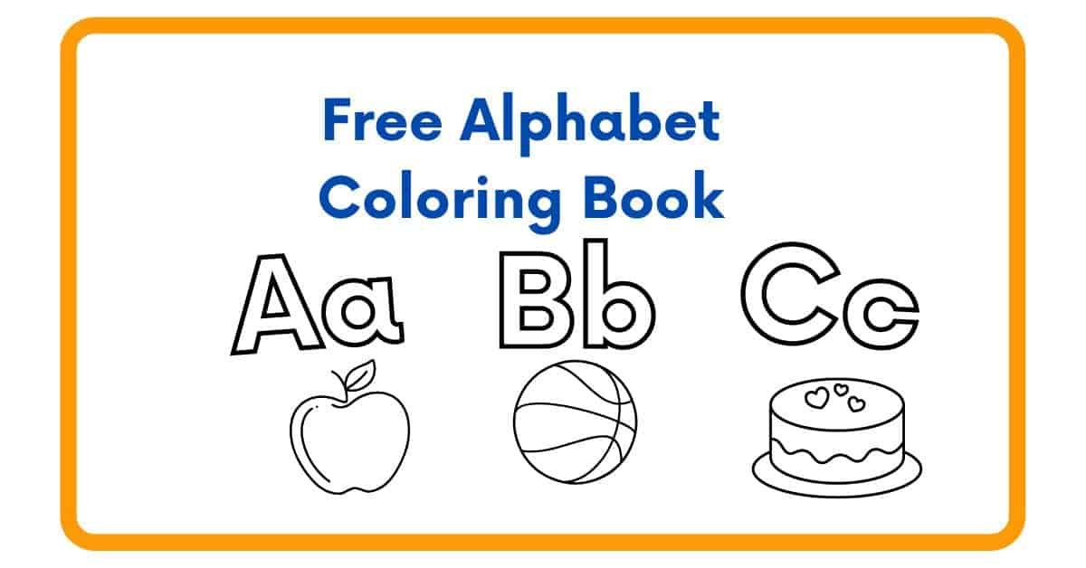 Alphabet, 52 Letters, Adult Coloring Book, Large Size