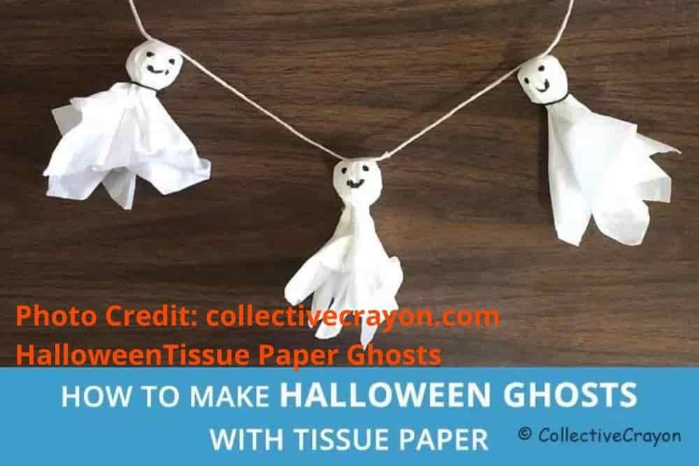 Halloween ghost paper tissue crafft