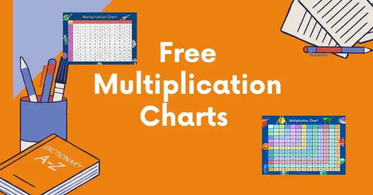 Free Printable Multiplication Charts 