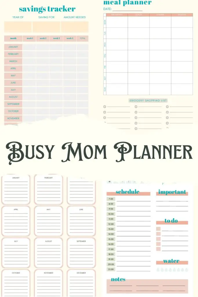 free mom planner