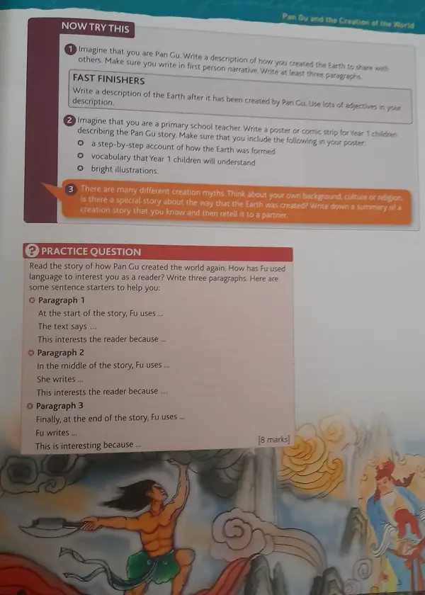 Myths and Legends KS3 English questions