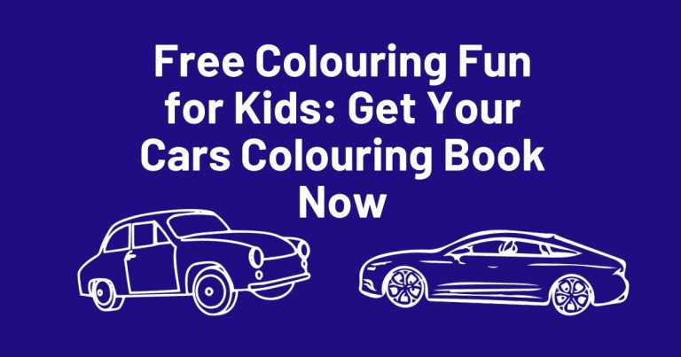 Free Cars Colouring Book for Kids