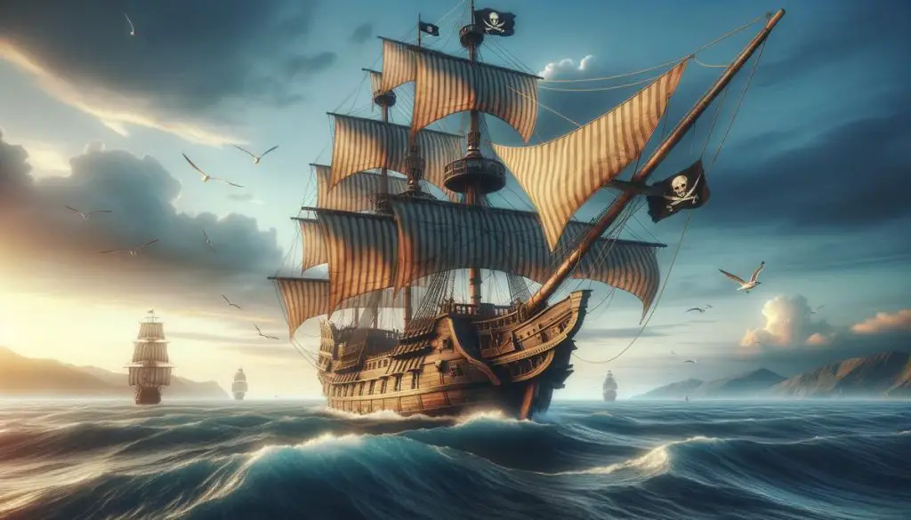 Pirate Ship on the High Seas