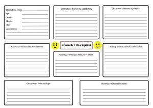image of the free downloadable Character Development worksheet