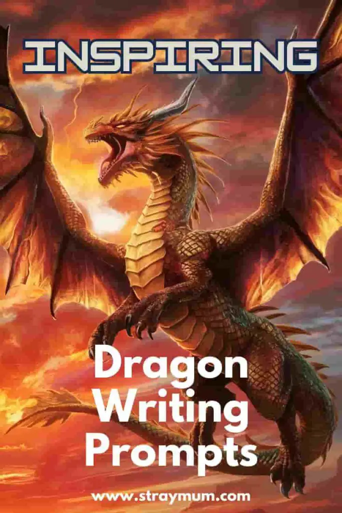Dragon Writing Prompts Pin