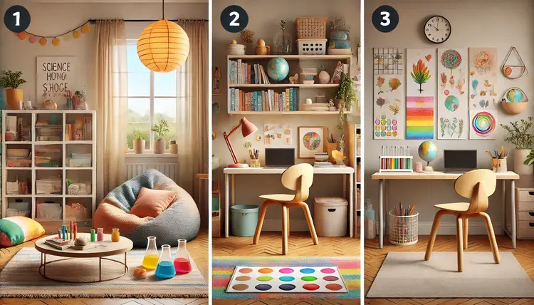 homeschool room ideas for display descks