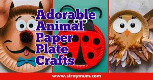 adorable animal paper plate crafts with photo of dog paper plate craft, ladybug paper plate craft and owl paper plate craft