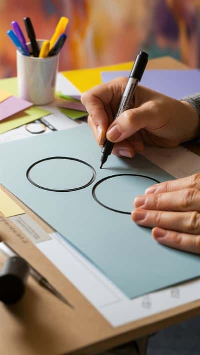 draw circles for the diy spinners