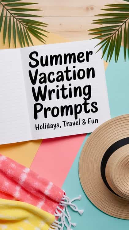 Summer vacation writing prompts pinterest pin
